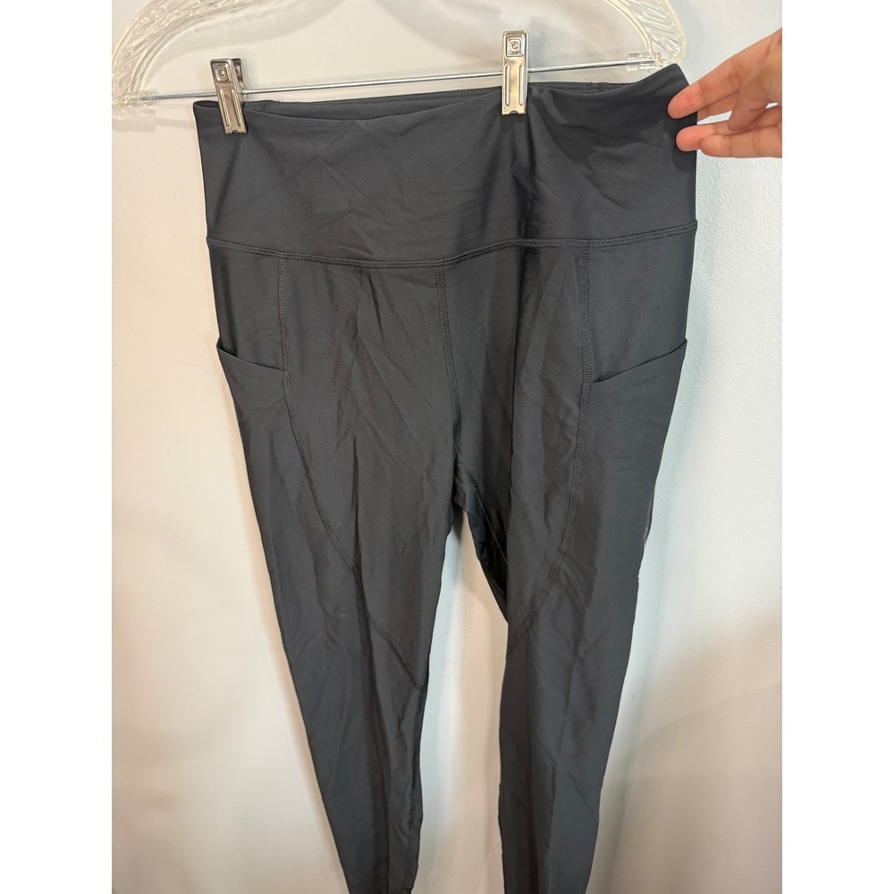 Peloton Womens High‎ Waisted Activewear Leggings Black Recycled Nylon Size L